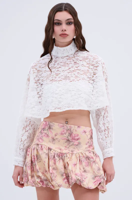 THE PERFECT LONG SLEEVE LACE BLOUSE sold by AKIRA