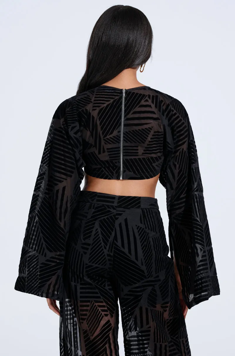HAVING REGRETS ABOUT YOU SEE THROUGH BLOUSE sold by AKIRA product image thumbnail 5