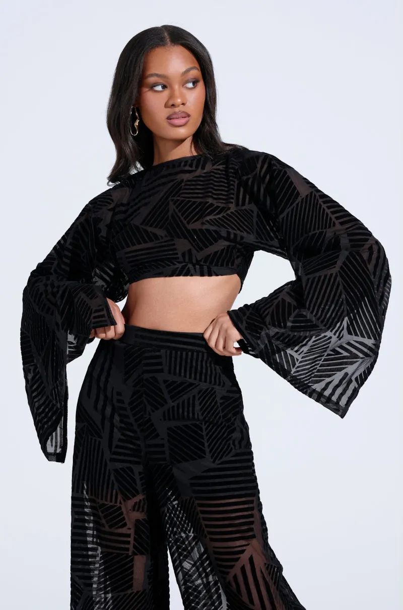 HAVING REGRETS ABOUT YOU SEE THROUGH BLOUSE sold by AKIRA product image thumbnail 3