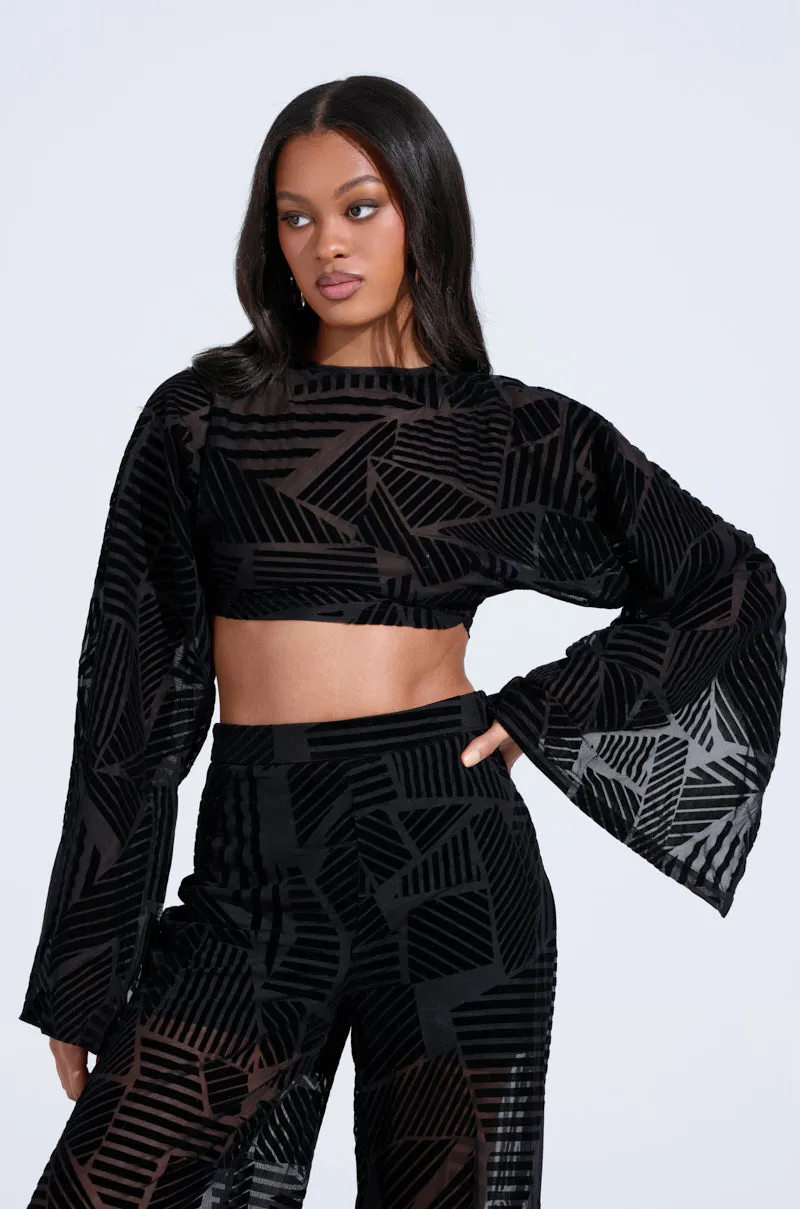 HAVING REGRETS ABOUT YOU SEE THROUGH BLOUSE sold by AKIRA product image thumbnail 2