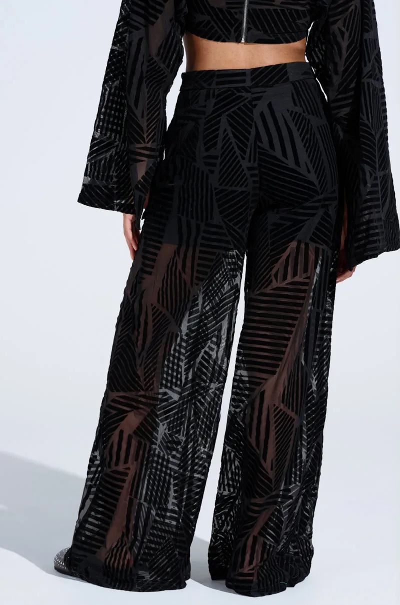 HAVING REGRETS ABOUT YOU SEE THROUGH PALAZZO PANT sold by AKIRA product image thumbnail 5