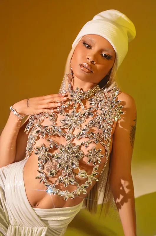 ICE QUEEN RHINESTONE TOP sold by AKIRA