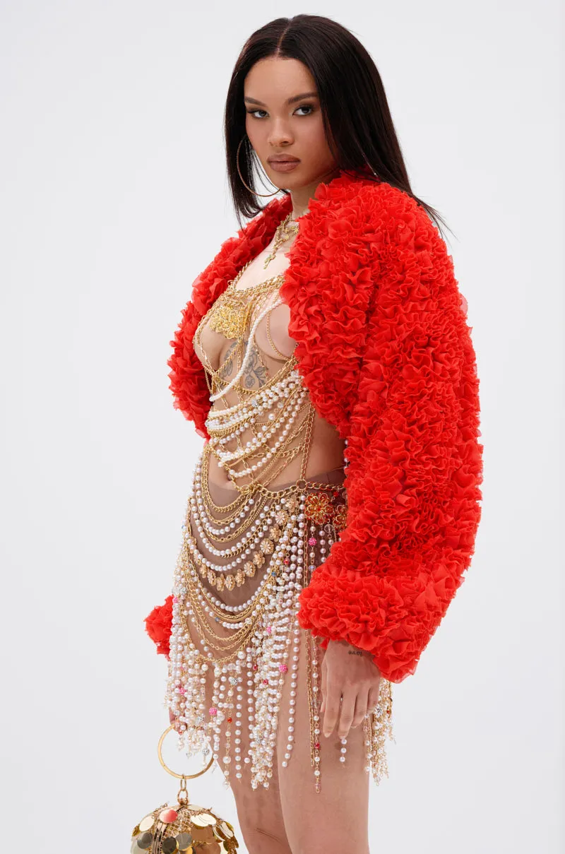 FIRED UP CHIFFON SHRUG sold by AKIRA product image thumbnail 3