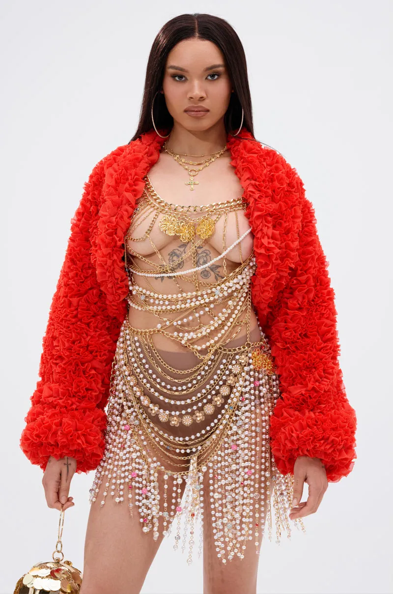 FIRED UP CHIFFON SHRUG sold by AKIRA product image thumbnail 5