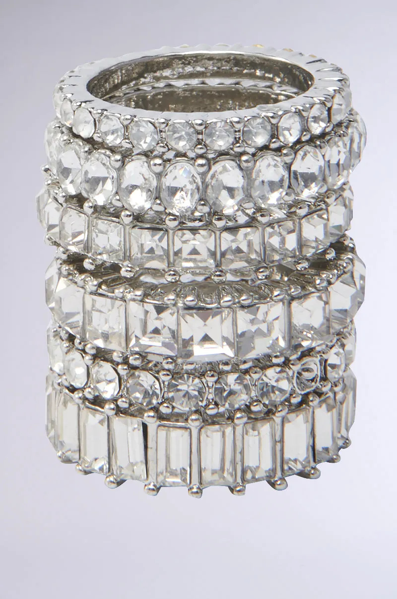 SPEND IT RHINESTONE RING SET sold by AKIRA product image thumbnail 2