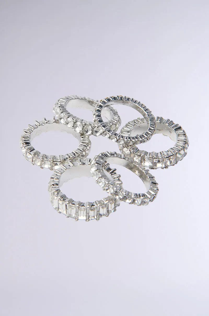SPEND IT RHINESTONE RING SET sold by AKIRA product image thumbnail 4