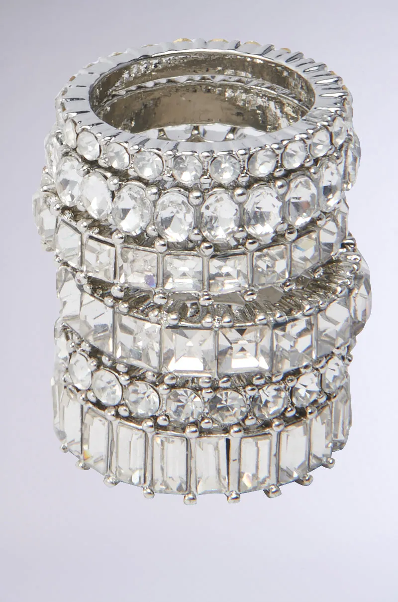 SPEND IT RHINESTONE RING SET sold by AKIRA product image thumbnail 3