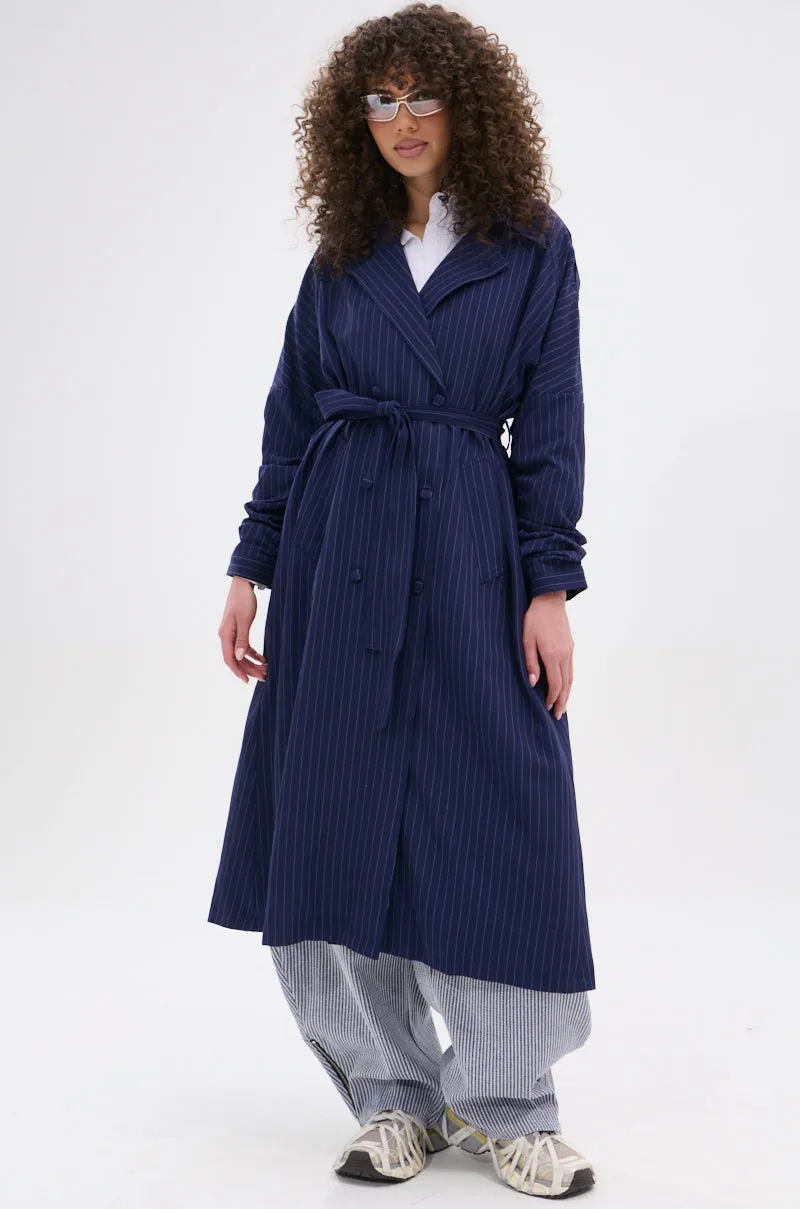 HARLEM PINSTRIPE TRENCH sold by AKIRA product image thumbnail 5