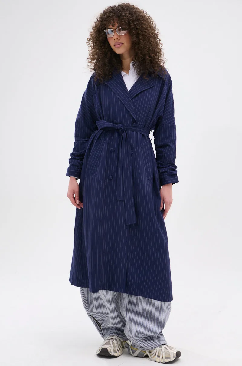 HARLEM PINSTRIPE TRENCH sold by AKIRA product image thumbnail 4