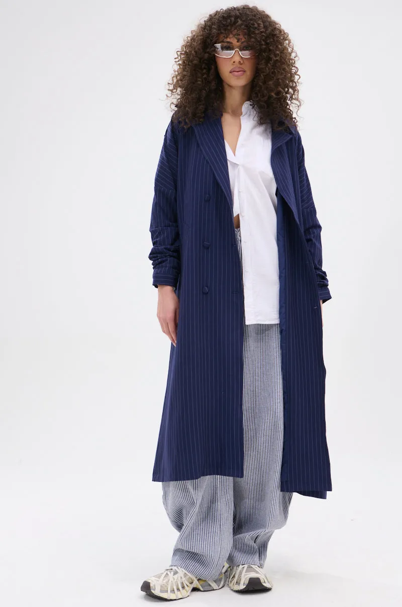 HARLEM PINSTRIPE TRENCH sold by AKIRA product image thumbnail 2