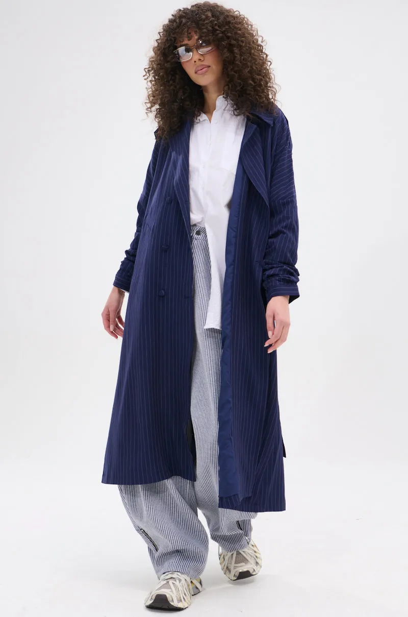 HARLEM PINSTRIPE TRENCH sold by AKIRA product image thumbnail 3