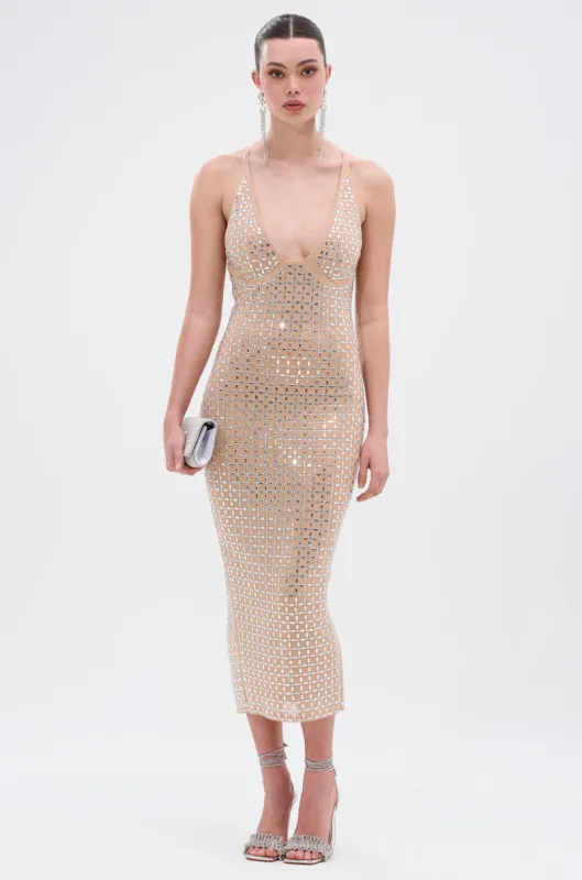 QUEEN OF EVERYTHING MIDI DRESS sold by AKIRA