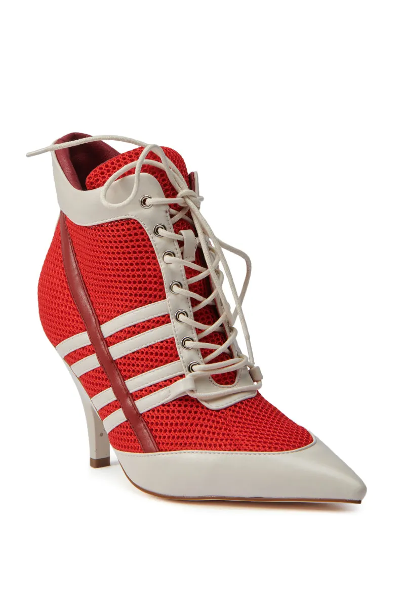 AZALEA WANG ROBERT RED SPORTY SNEAKER LOOK BOOTIE sold by AKIRA product image thumbnail 5