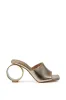 AZALEA WANG CORABELLE GOLD NOVELTY HEEL SANDAL sold by AKIRA