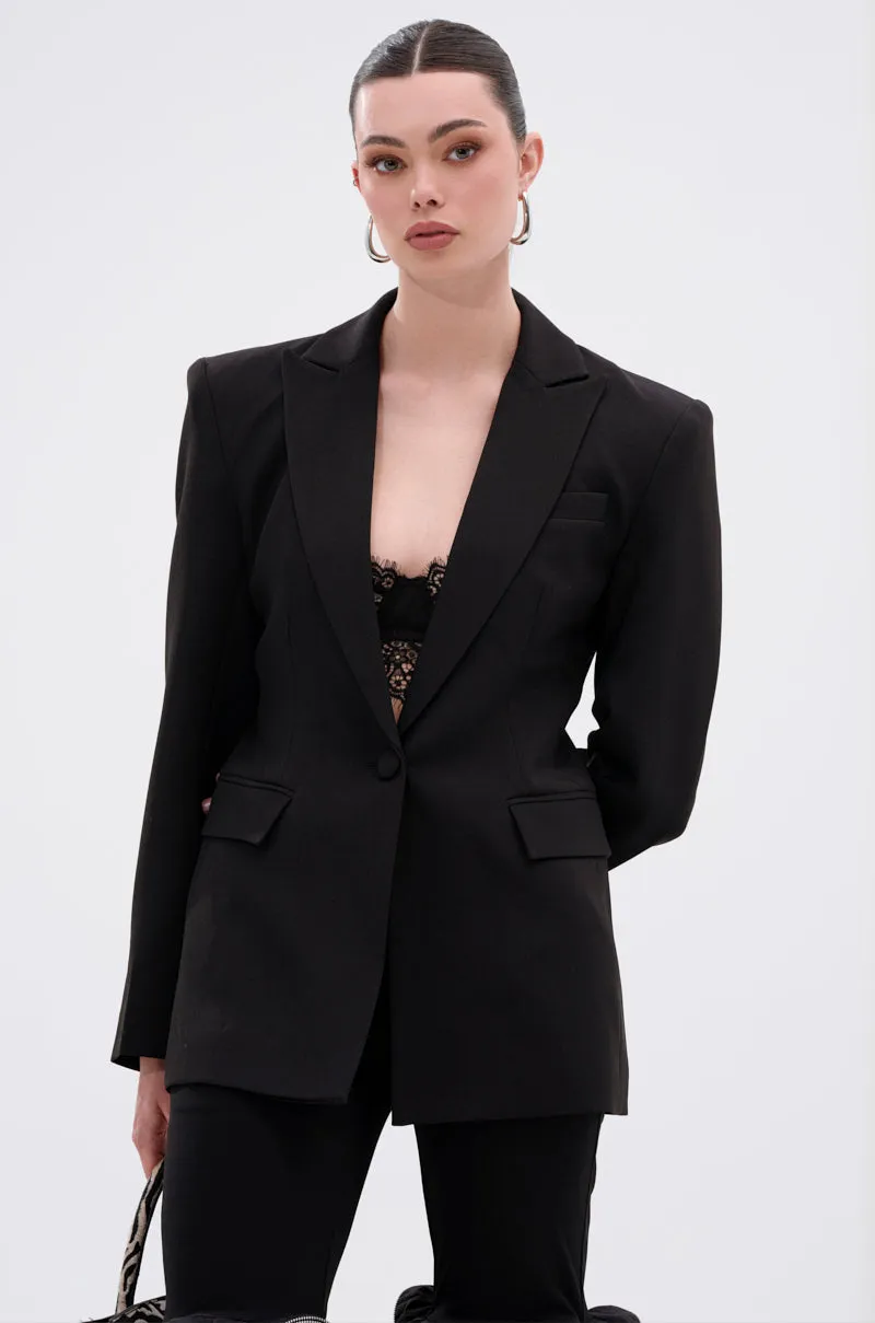 PERFECT FIT BLAZER IN BLACK sold by AKIRA product image thumbnail 2