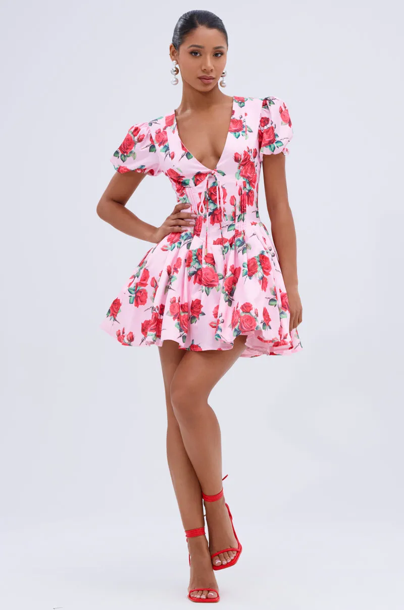WILL YOU TAKE THIS ROSE SATIN MINI DRESS sold by AKIRA