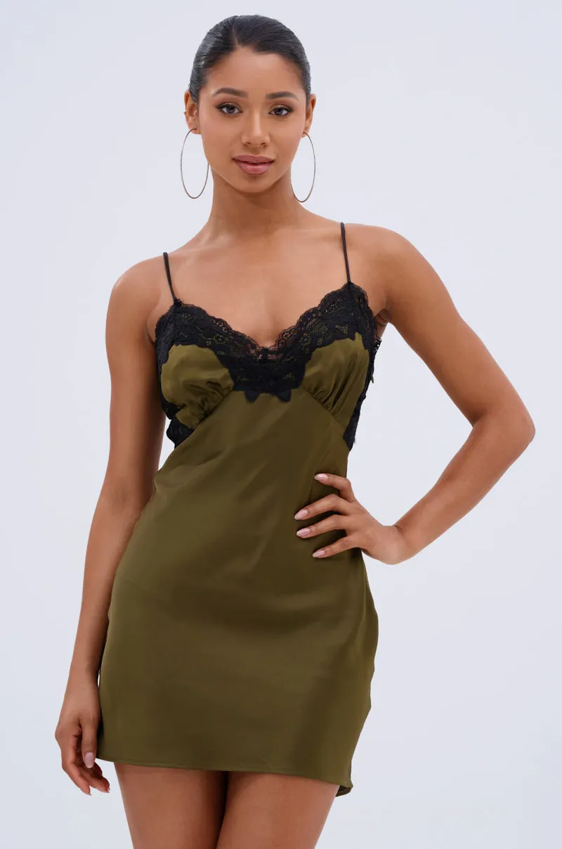 LET'S GET OUT OF HERE SATIN MINI DRESS sold by AKIRA product image thumbnail 2