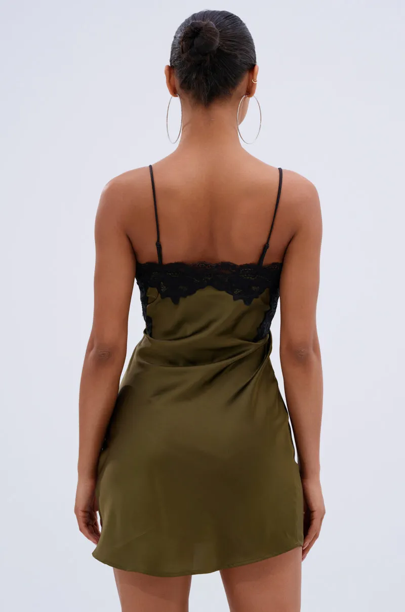 LET'S GET OUT OF HERE SATIN MINI DRESS sold by AKIRA product image thumbnail 4