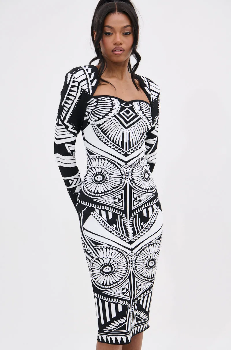 NOT YOUR AVERAGE WOMAN PRINTED MIDI DRESS sold by AKIRA product image thumbnail 2