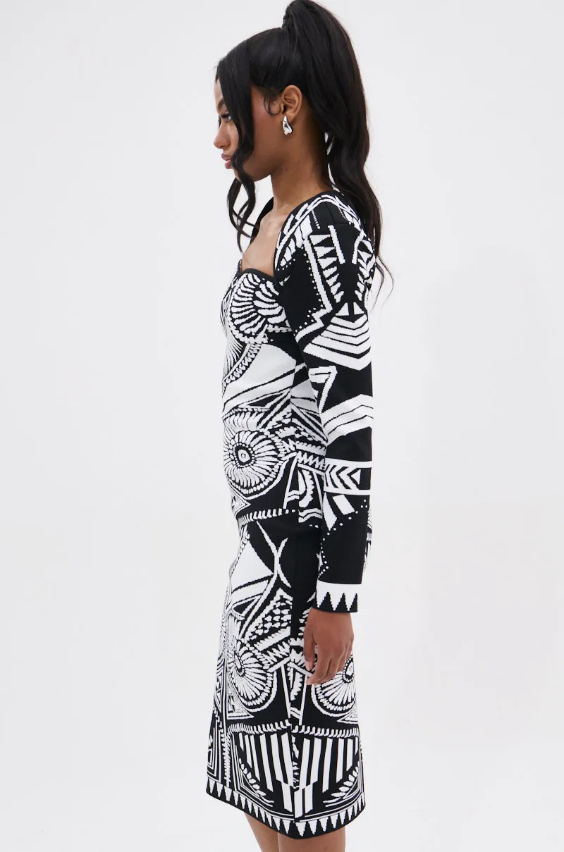 NOT YOUR AVERAGE WOMAN PRINTED MIDI DRESS sold by AKIRA product image thumbnail 4