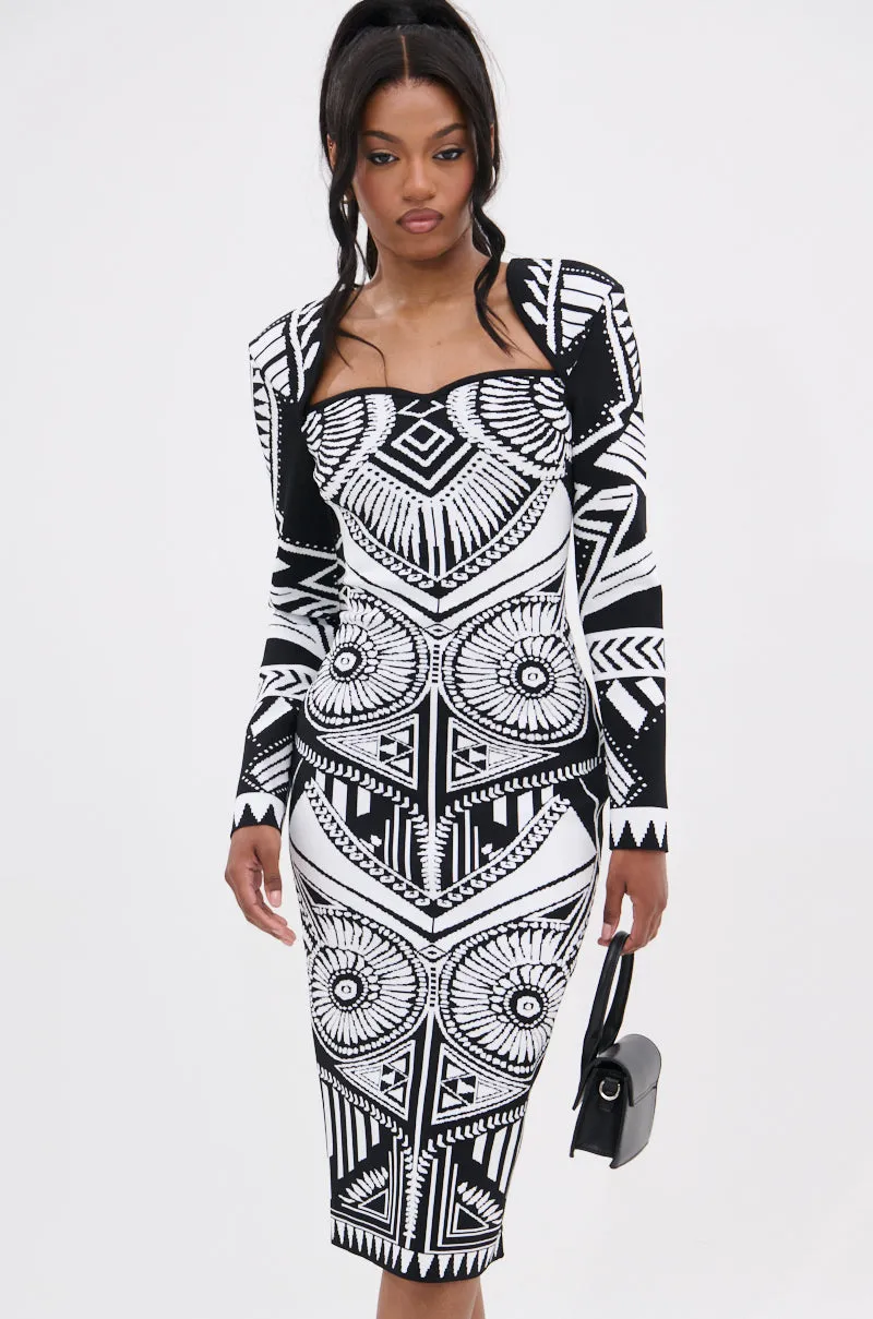 NOT YOUR AVERAGE WOMAN PRINTED MIDI DRESS sold by AKIRA product image thumbnail 3