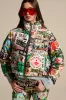 GREEN LIGHT LAYERED GRAPHIC BOMBER sold by AKIRA