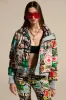 GREEN LIGHT LAYERED GRAPHIC BOMBER sold by AKIRA