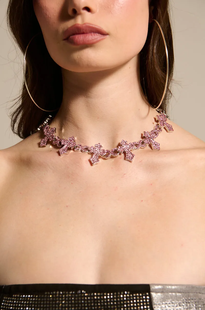 ICED OUT CROSS NECKLACE sold by AKIRA product image thumbnail 2