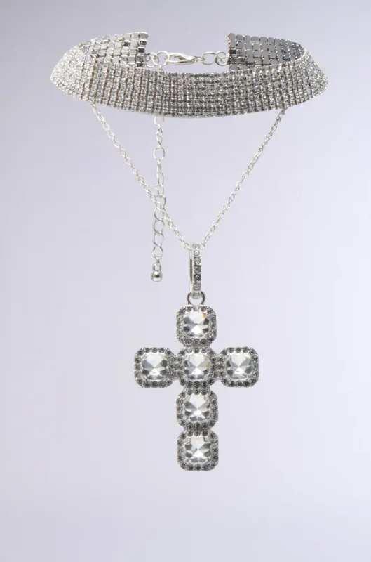 I AM EVERYTHING SILVER NECKLACE sold by AKIRA