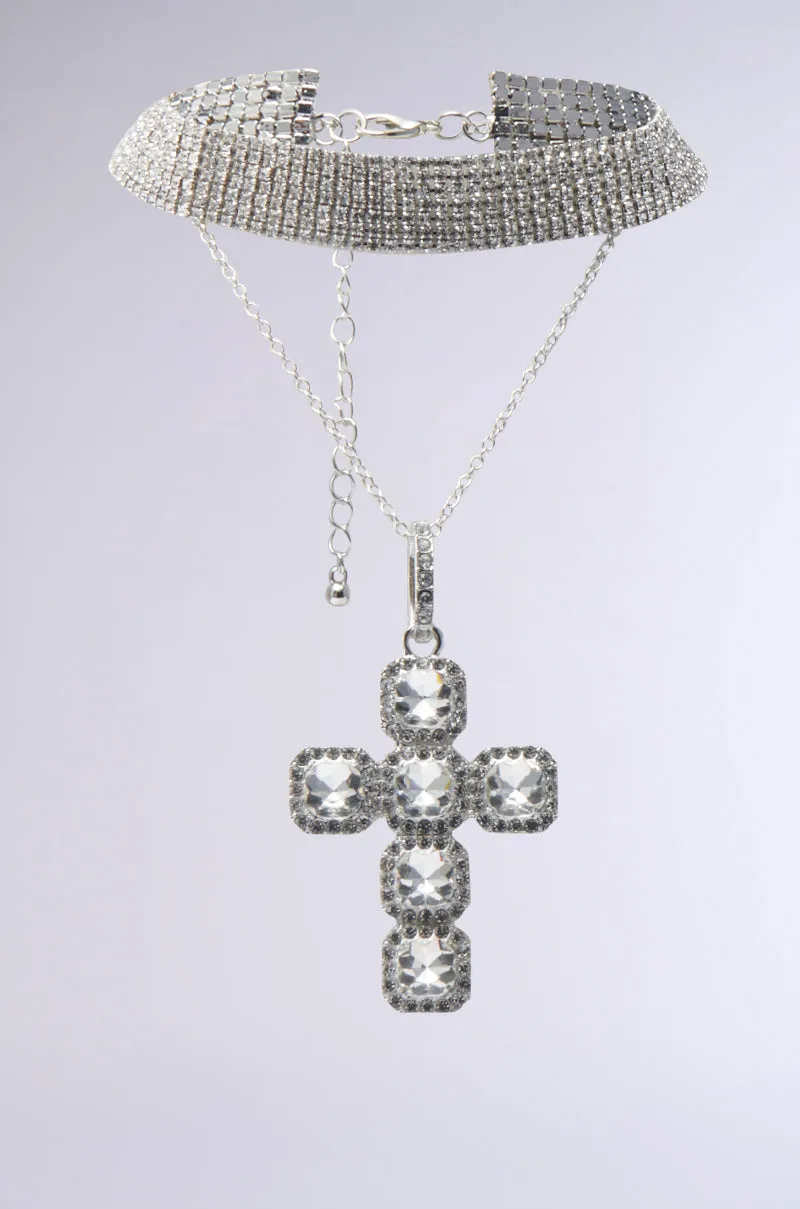 I AM EVERYTHING SILVER NECKLACE sold by AKIRA