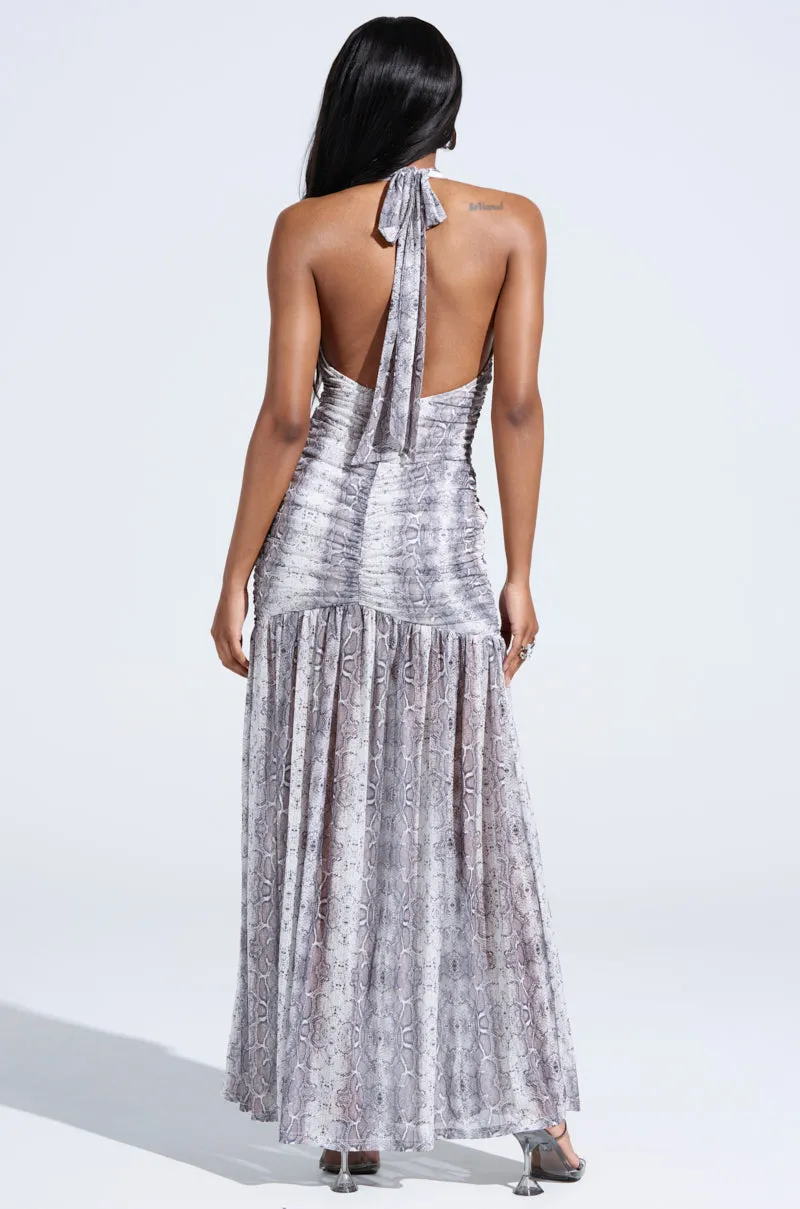 BLAIR SNAKEPRINT MAXI DRESS sold by AKIRA product image thumbnail 4