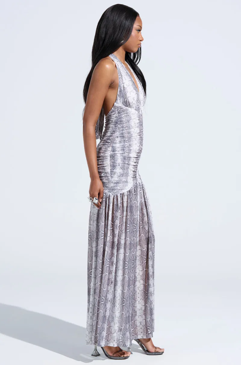 BLAIR SNAKEPRINT MAXI DRESS sold by AKIRA product image thumbnail 3