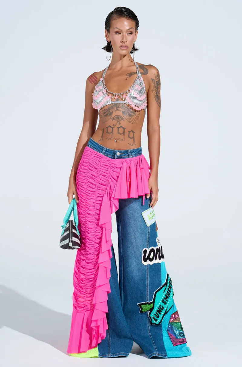 LAYERED UP MESH RUFFLE BELT SKIRT sold by AKIRA product image thumbnail 3