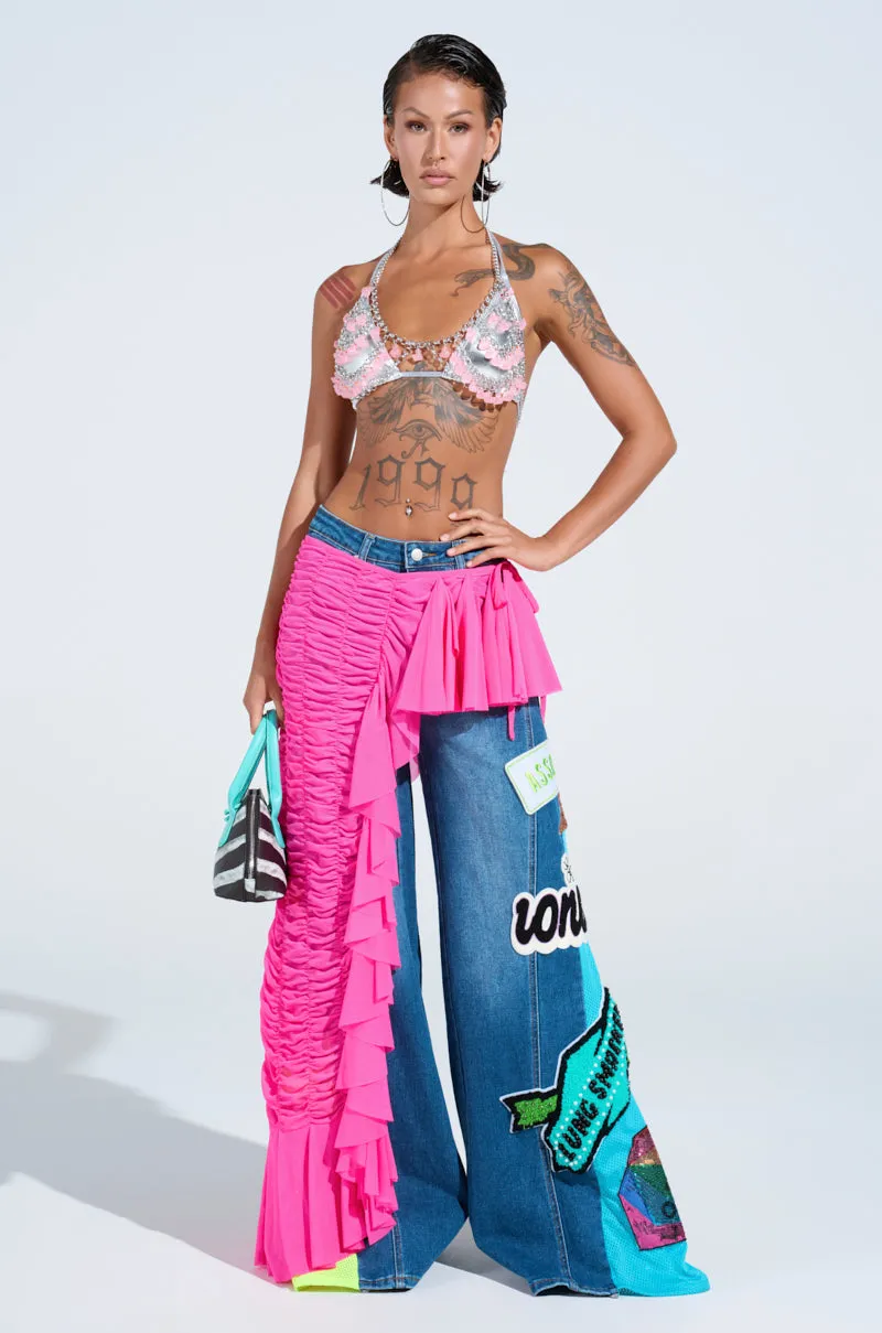 LAYERED UP MESH RUFFLE BELT SKIRT sold by AKIRA product image thumbnail 4