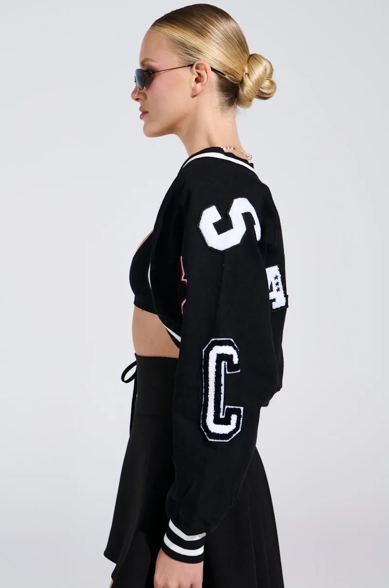 TEAM PLAYER DENIM SHRUG sold by AKIRA product image thumbnail 4