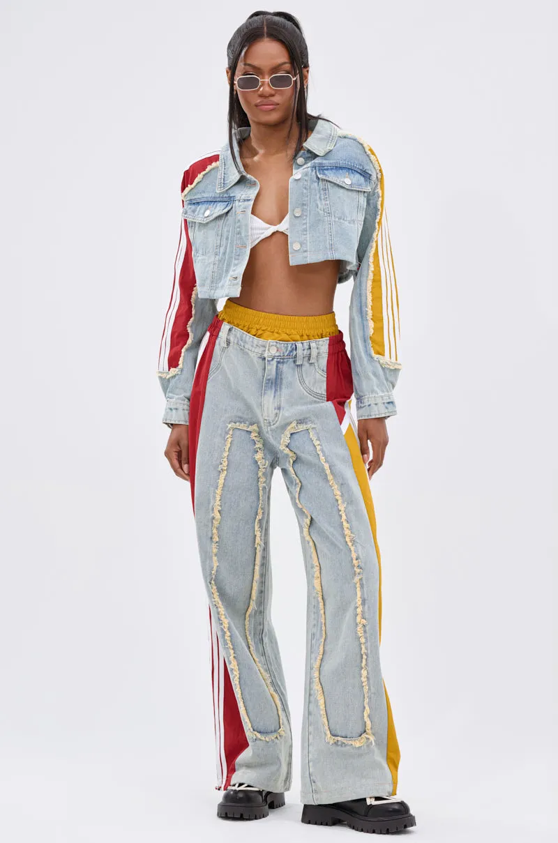 ALL AROUND THE WORLD AGAIN RELAXED FIT DENIM sold by AKIRA