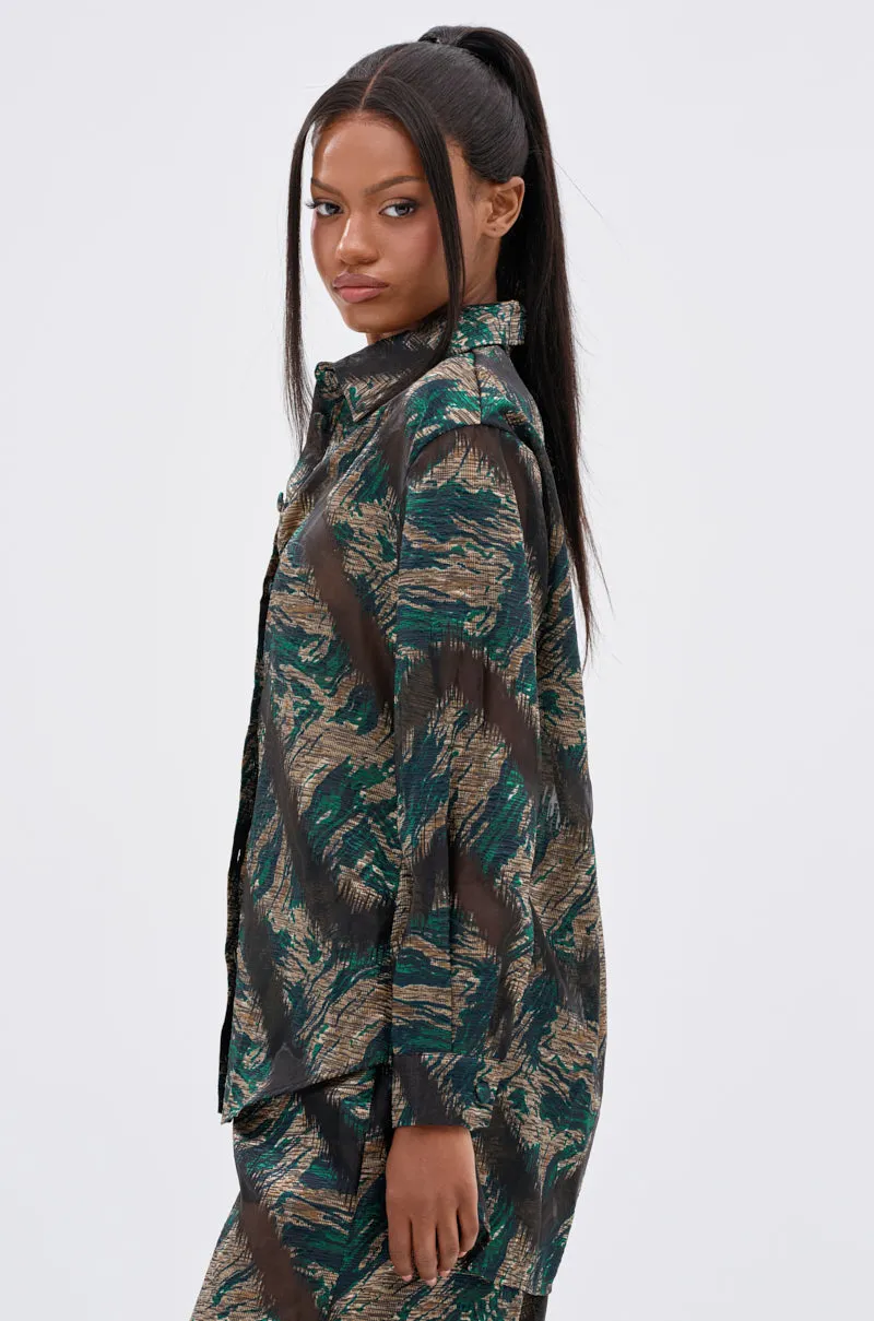 IN TOO DEEP BUTTON DOWN TOP sold by AKIRA product image thumbnail 4