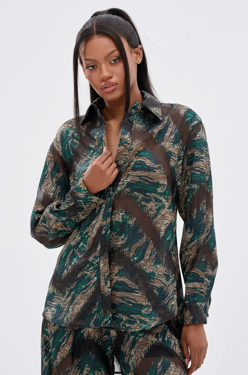 IN TOO DEEP BUTTON DOWN TOP sold by AKIRA product image thumbnail 3