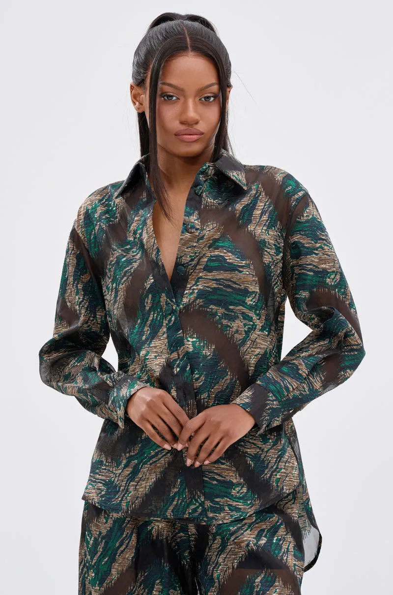 IN TOO DEEP BUTTON DOWN TOP sold by AKIRA product image thumbnail 2