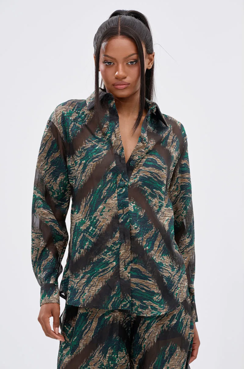 IN TOO DEEP BUTTON DOWN TOP sold by AKIRA