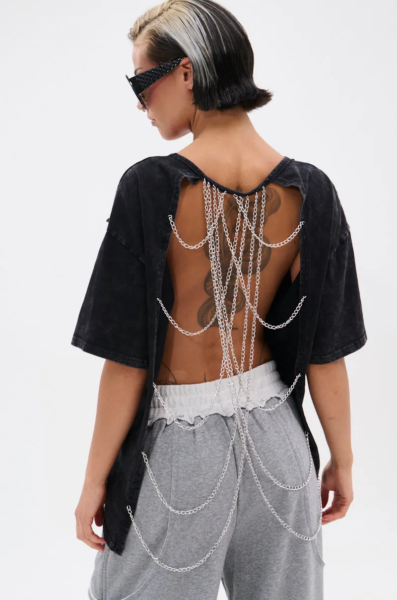 GOTH BAE OVERSIZED DISTRESSED TEE sold by AKIRA product image thumbnail 3