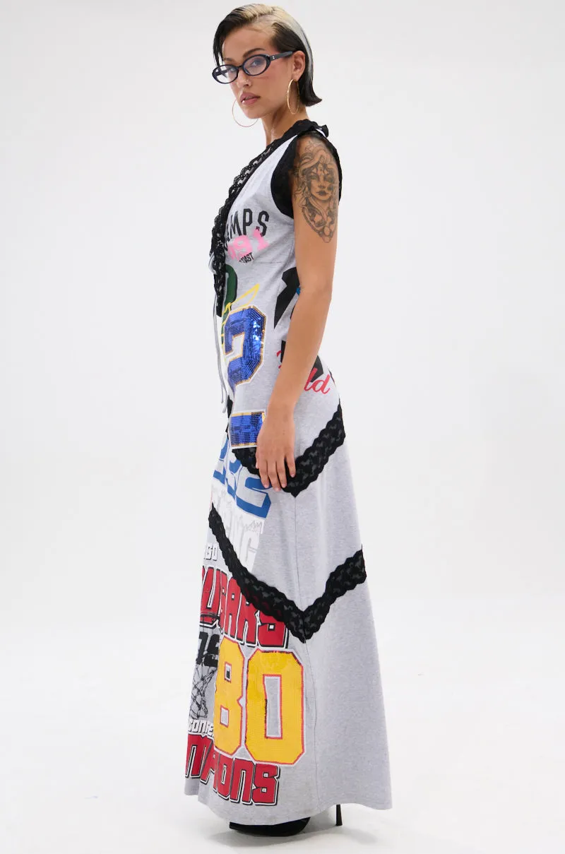 INSTA SAW IT FIRST GRAPHIC MAXI DRESS sold by AKIRA product image thumbnail 4