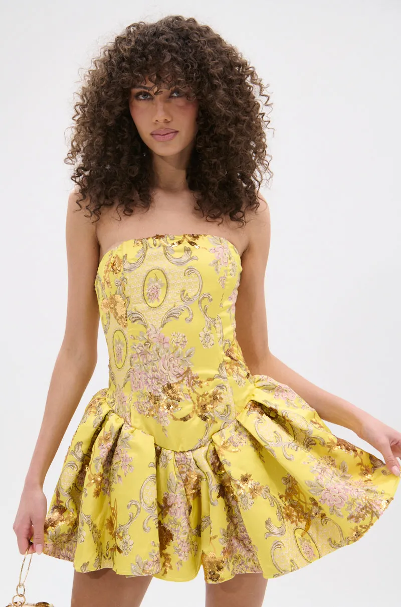CRAZY IN LOVE BROCADE MINI DRESS sold by AKIRA product image thumbnail 3