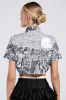 ALL AROUND THE WORLD BUTTON DOWN TOP sold by AKIRA