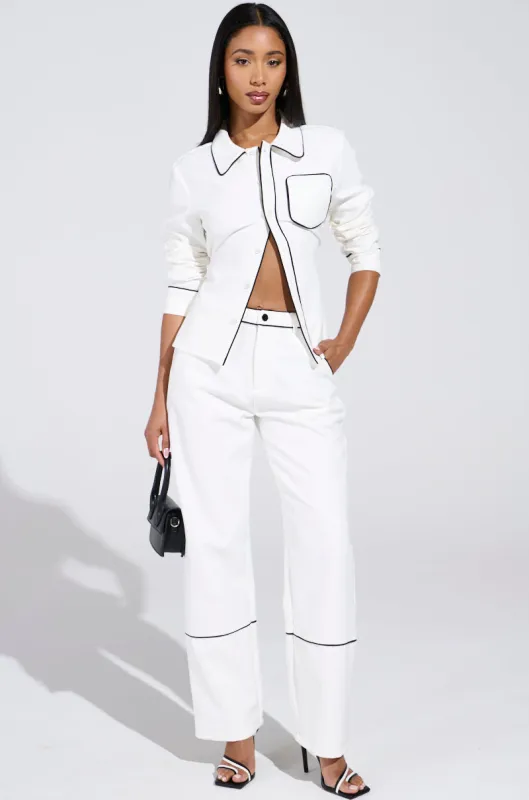 LISA CUFFED WOVEN PANT sold by AKIRA