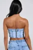 TIED UP DENIM CORSET sold by AKIRA