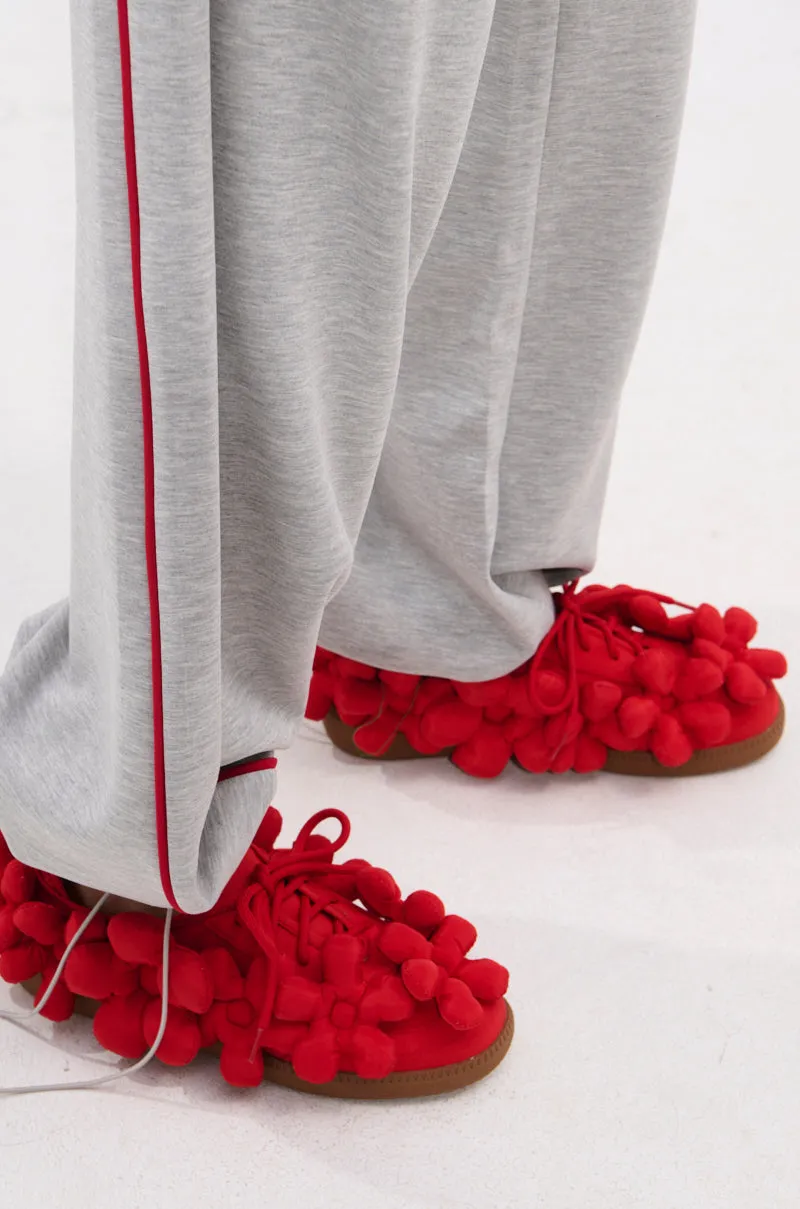 AZALEA WANG GREYI RED PUFF FLORAL FLAT SNEAKER sold by AKIRA product image thumbnail 3