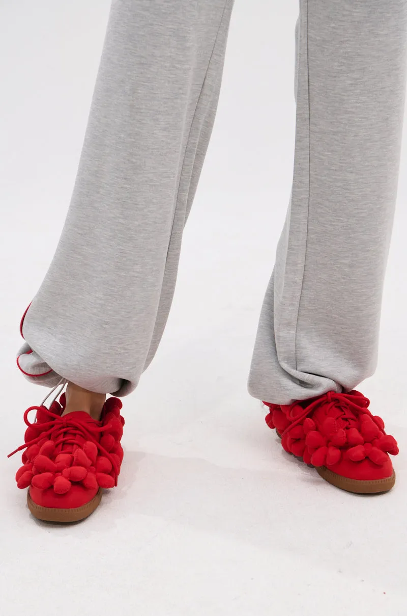 AZALEA WANG GREYI RED PUFF FLORAL FLAT SNEAKER sold by AKIRA product image thumbnail 2