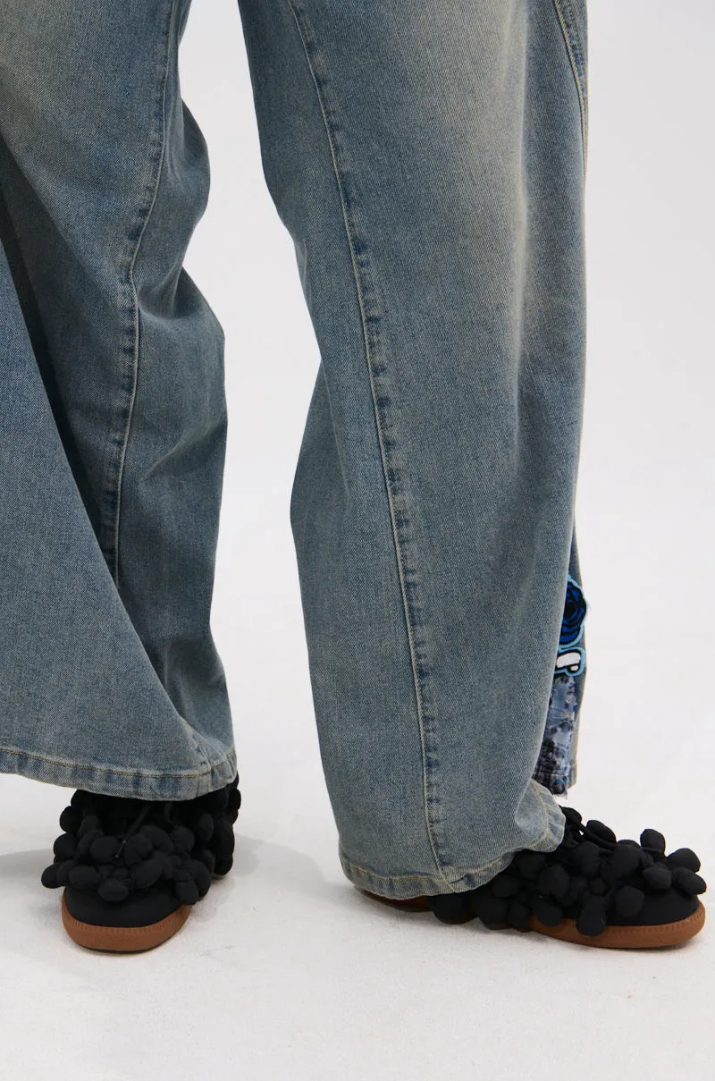 AZALEA WANG GREYI BLACK PUFF FLORAL FLAT SNEAKER sold by AKIRA product image thumbnail 2