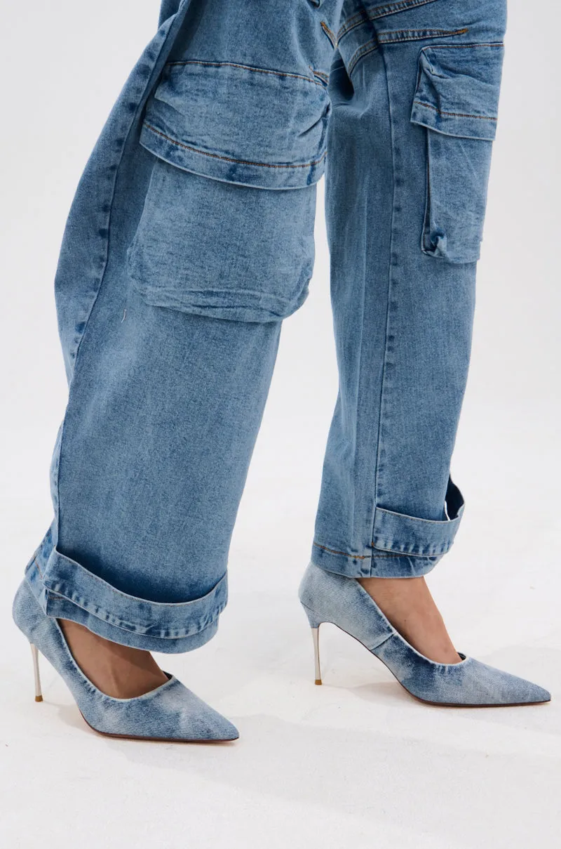 AZALEA WANG KEATON DENIM STILETTO PUMP sold by AKIRA product image thumbnail 3